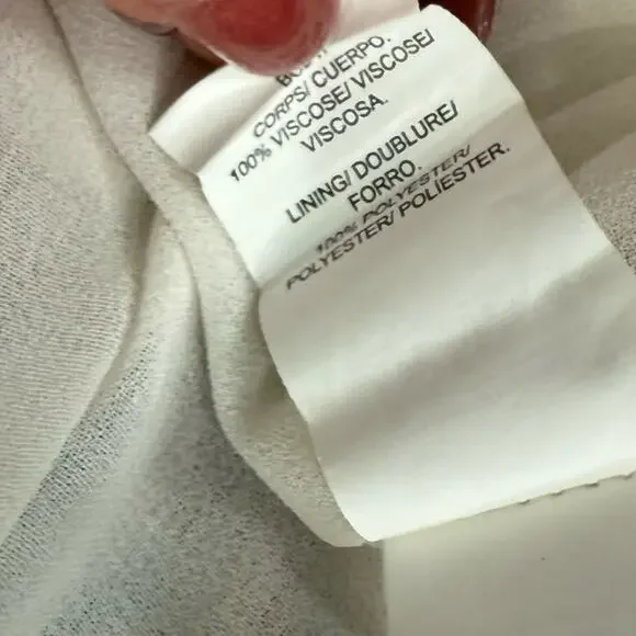 Lucky Brand Ivory Red Blue Floral Sleeveless Tie Waist V-Neck Maxi Dress size S - Picture 6 of 11